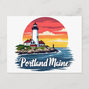Portland, Maine Vuurtoren Briefkaart