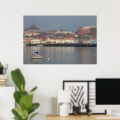 Portland Maine waterfront Poster (Thuiskantoor)