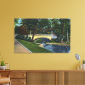 Portland, MaineDeering Oaks Arch Bridge Uitzicht Canvas Afdruk (Insitu (Woonkamer))