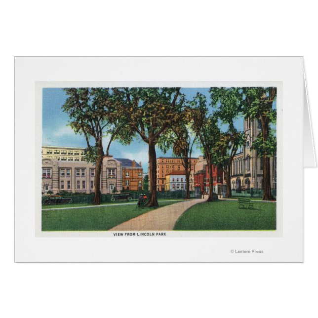 Portland, MaineScene-Uitzicht uit het Lincoln-park (Voorkant Horizontaal)