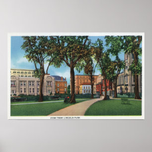 Portland, MaineScene-Uitzicht uit het Lincoln-park Poster