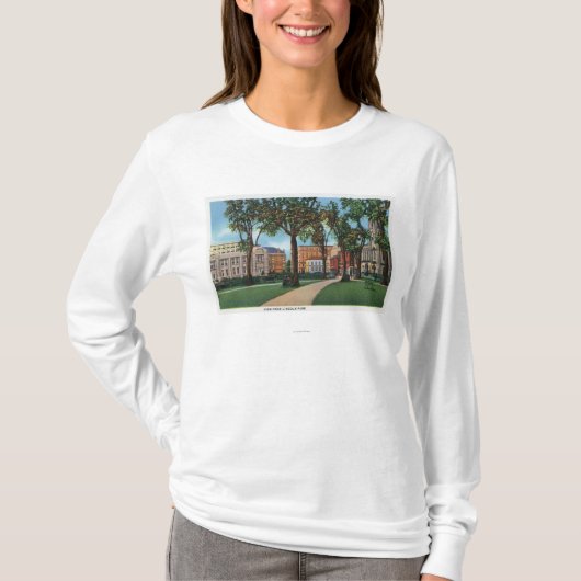 Portland, MaineScene-Uitzicht uit het Lincoln-park T-shirt (Voorkant)