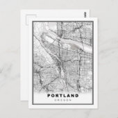 Portland Map Briefkaart (Voorkant / Achterkant)