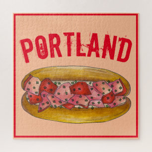 Portland ME Maine Lobster Roll Sandwich Foodie Legpuzzel