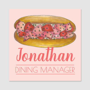 Portland ME Maine Lobster Roll Seafood Sandwich Naamplaatje