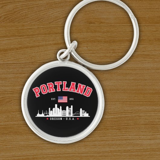Portland Modern Skyline city Sleutelhanger