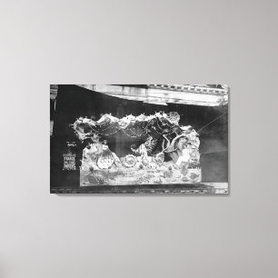 Portland, OF Parade Float Pearls of the Pacific Canvas Afdruk