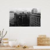 Portland, OF Uitzicht van Broadway van Main St. Poster (Keuken)