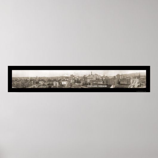 Portland OR Panorama Foto 1923 Poster (Voorkant)