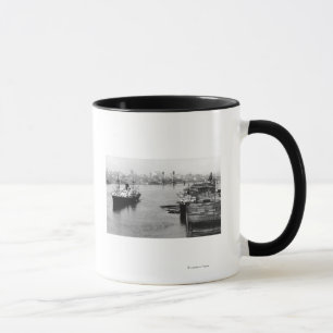 Portland, OR Uitzicht Lumber Wharf en Ocean Liner Mok