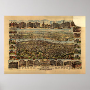 Portland, Oregon (1890) Poster