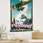 Portland, Oregon affiche de voyage vintage (Cuisine)