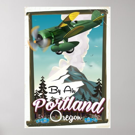 Portland, Oregon affiche de voyage vintage (Devant)