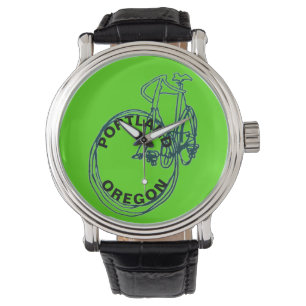 Portland Oregon Bicycle Mannen Watch Horloge