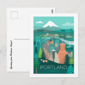 Portland, Oregon Briefkaart (Voorkant / Achterkant)