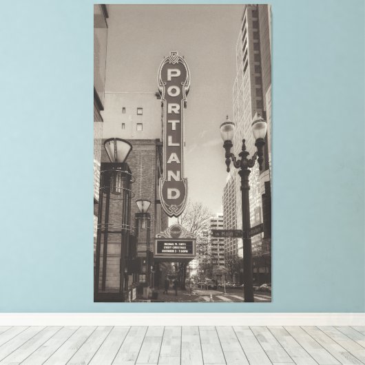 Portland, Oregon Canvas Afdruk (Insitu (Houten vloer))