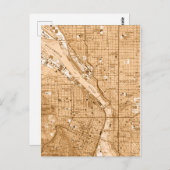 Portland oregon Carte vintage (Devant / Derrière)