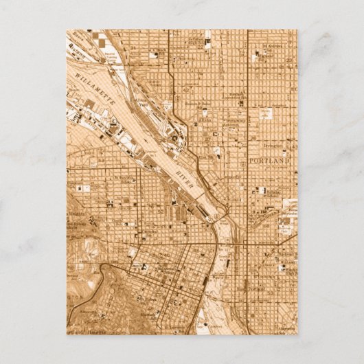 Portland oregon Carte vintage (Devant)