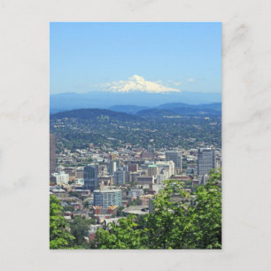 Portland, Oregon City en Mountain Uitzicht Briefkaart