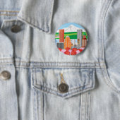 Portland Oregon Cityscape Button (In situ)