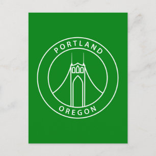 Portland Oregon Design Briefkaart