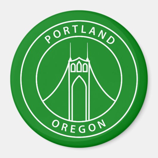 Portland Oregon Design Magneet (Voorkant)