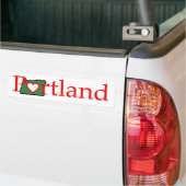 portland Oregon Heart Shirt Bumpersticker (Op Truck)