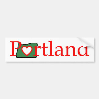 portland Oregon Heart Shirt Bumpersticker