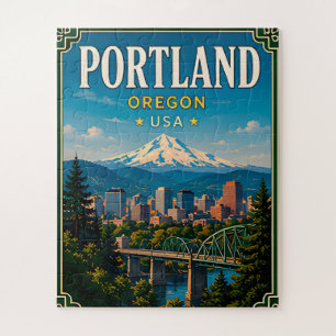 🌲 Portland Oregon Herinnering Vanuit Mountain Vie Legpuzzel