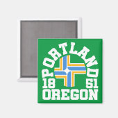 Portland, Oregon Magneet (Voorkant / Achterkant)