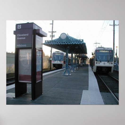 Portland Oregon MAX Poster de fin de ligne (Devant)