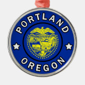Portland Oregon Metalen Ornament (Voorkant)