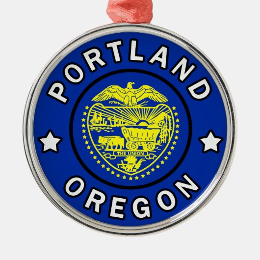 Portland Oregon Metalen Ornament (Voorkant)