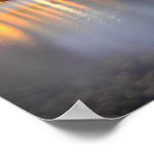 Portland Oregon Night Skyline Poster de réflexion (Coin)