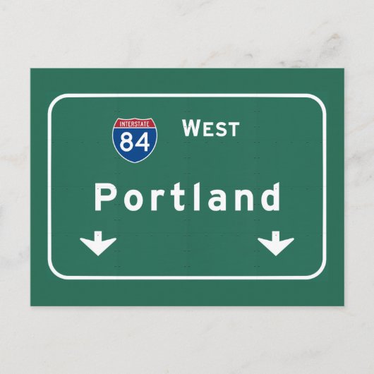 Portland Oregon of Interstate Highway Freeway : Briefkaart (Voorkant)