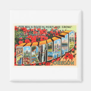 Portland Oregon of Old Vintage Travel Souvenir Magneet