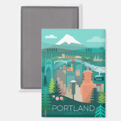 Portland, Oregon Refrigerator Magnet (Recto/Verso)