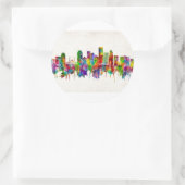 Portland Oregon Skyline Ronde Sticker (Tas)