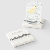 PORTLAND OREGON SKYLINE STENEN ONDERZETTER (Zijkant)