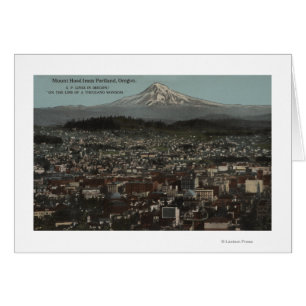 Portland, Oregon - Uitzicht van het centrum met Mt