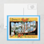 Portland Oregon US City Briefkaart (Voorkant / Achterkant)