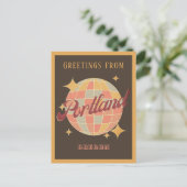 Portland Oregon USA Retro Greets Briefkaart (Staand voorkant)