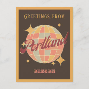 Portland Oregon USA Retro Vintages Greets Carte po