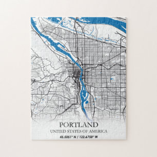 Portland Oregon USA Travel City Map Legpuzzel