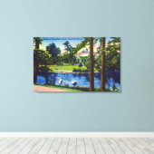 Portland, OregonLaurelhurst Park Scene Canvas Afdruk (Insitu (Houten vloer))