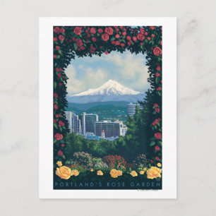 Portland, OregonRose Garden Scene Briefkaart