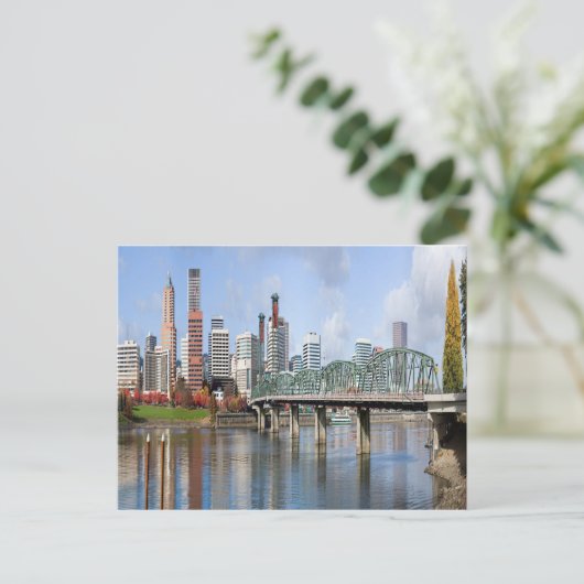 Portland Panoramic City Skyline Carte postale (Debout devant)