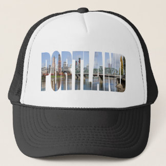 Portland Panoramic City Skyline Trucker Hat Pet