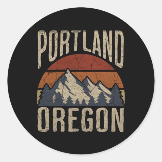 Portland Ronde Sticker (Voorkant)