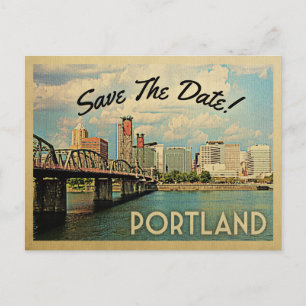 Portland Save the Date Oregon Aankondigingskaart